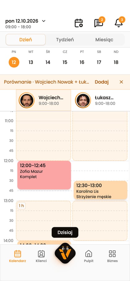 Porównane kolumny Wojciecha Nowaka i Łukasza Kamińskiego z pasmami wspólnego wolnego czasu.